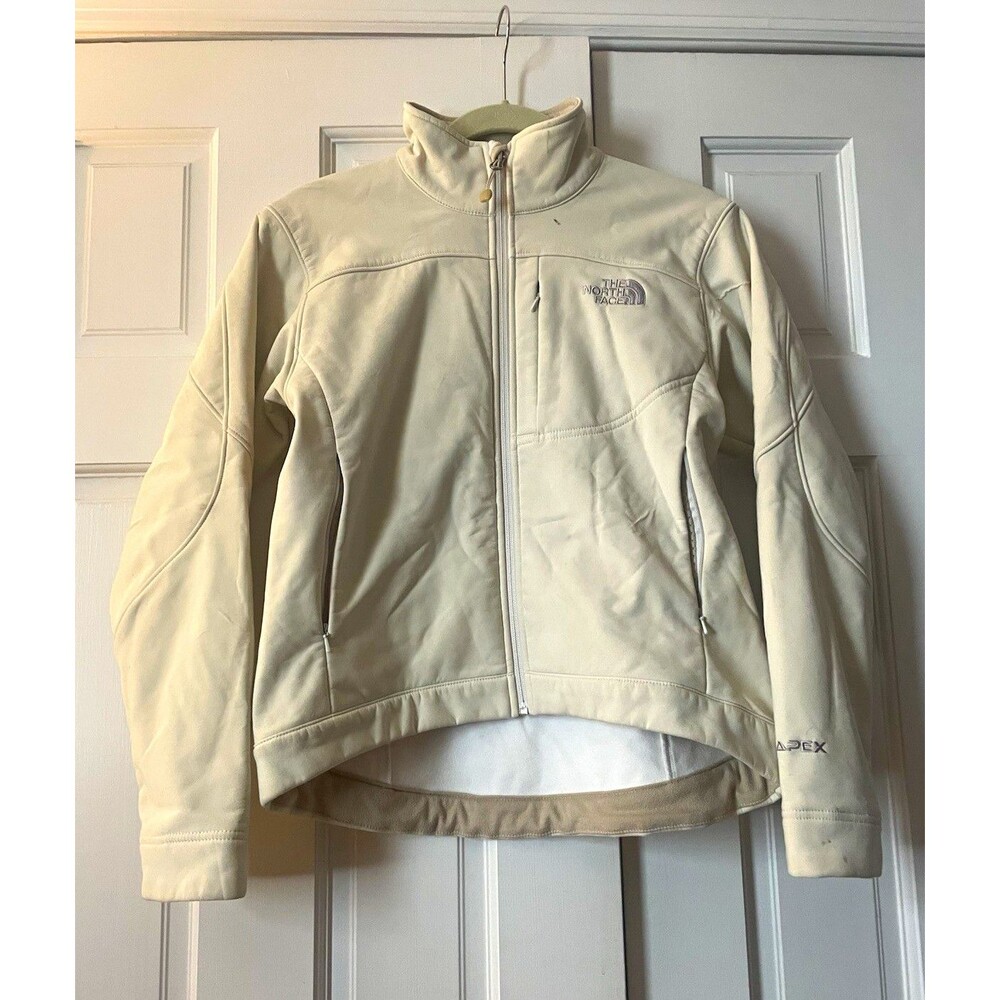 The North Face Apex Bionic Women's Softshell Jacket Cream Off-White Size XS